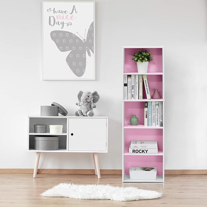 Furinno 5-Tier Reversible Color Open Shelf Bookcase - Image 5