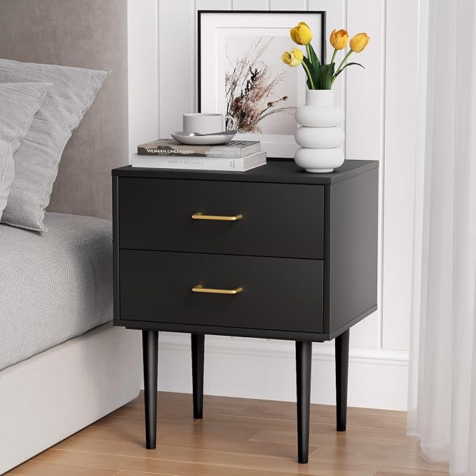 Smart FENDE Night Stand, Mid Century Modern End Table, Wood Night Stand by SmartFENDEE