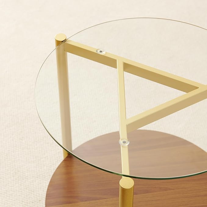 Round End Table, Mid-Century Modern Design, D20*H23 inch, - Image 6