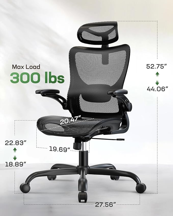 Marsail Ergonomic Mesh Office Chair High Back Home Office Desk Chair - Image 2