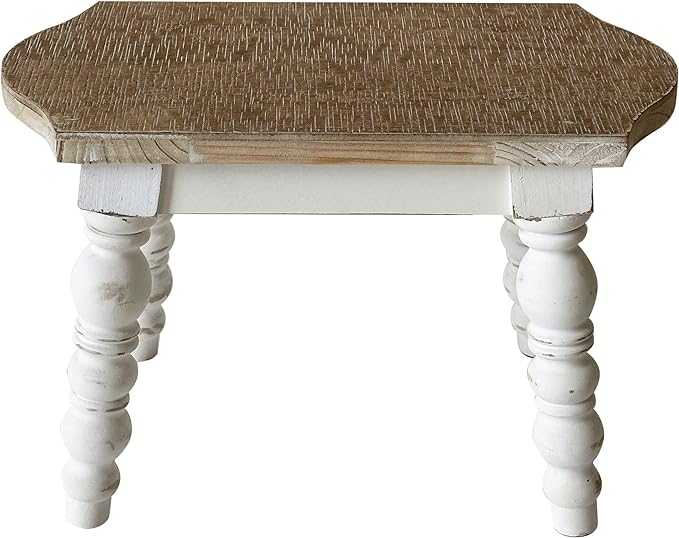 Wooden Bathroom Farmhouse Step Stool, Wood Foot Stool - Image 4