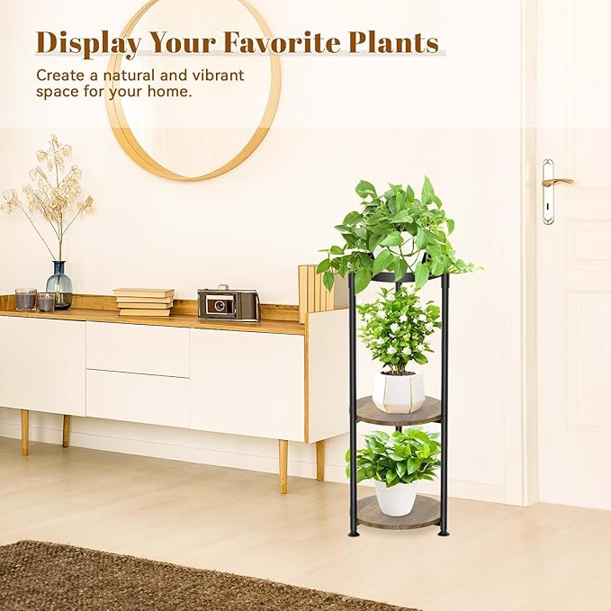 KMOTASUO 3 Tier Black Plant Stand Indoor - Image 5