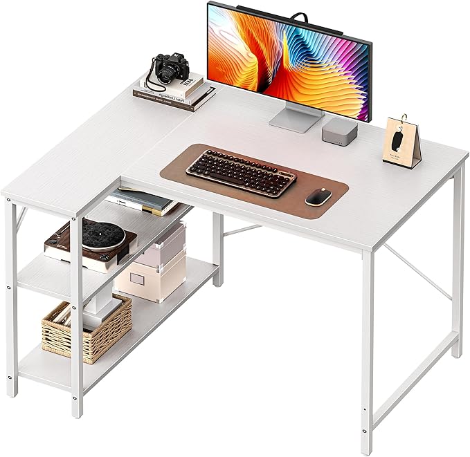 Huuger L Shaped Desk, 39 Inches Computer Desk by Huuger