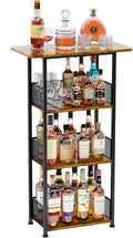 Wine Rack Freestanding Floor:4 Tier Whiskey Wine Rack Mini Bar Cart, Liquor by Eyteenokk