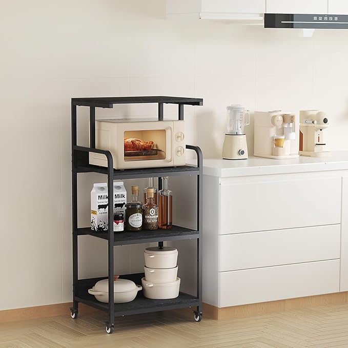 4 Tier Printer Stand with Storage Shelf, Large Tall Printer Table - Image 8