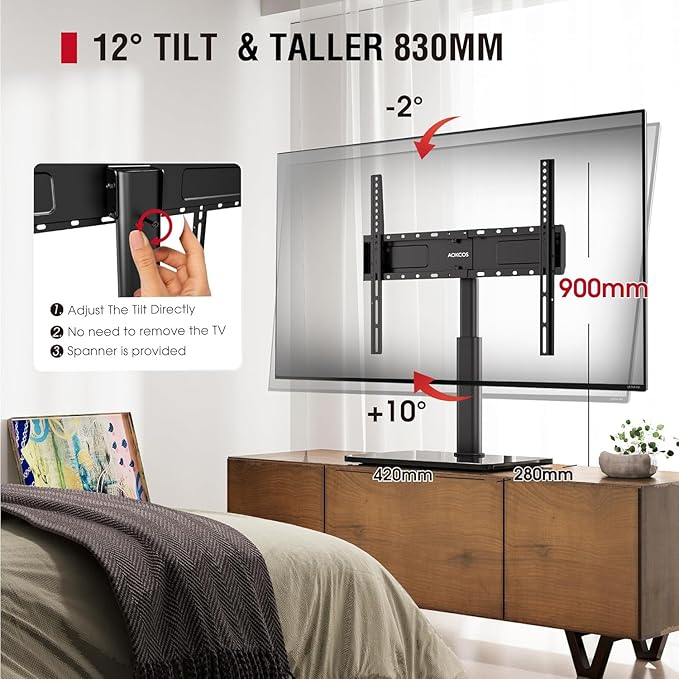 Swivel Universal TV Stand for 32-75 inch TVs - Image 4