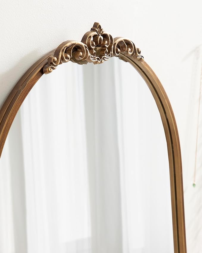 Kate and Laurel Myrcelle Traditional Arched Mirror; 21 x 26; Gold; Decorative - Image 5
