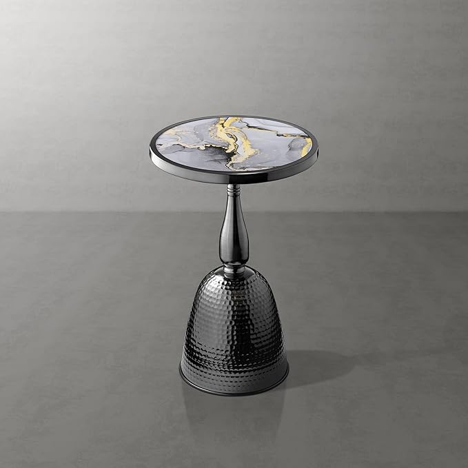 HOMES: Inside + Out Halric Modern 24" Tall Round End Table - Image 9