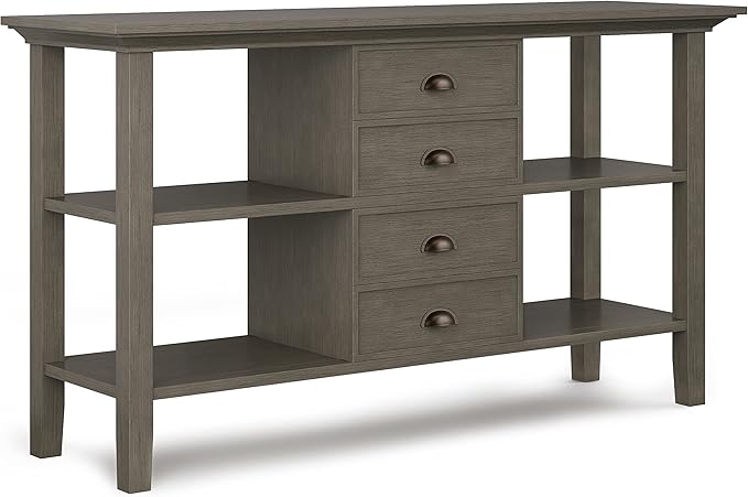 SIMPLIHOME Redmond SOLID WOOD 54 inch Wide Transitional Console Sofa Table in by SimpliHome