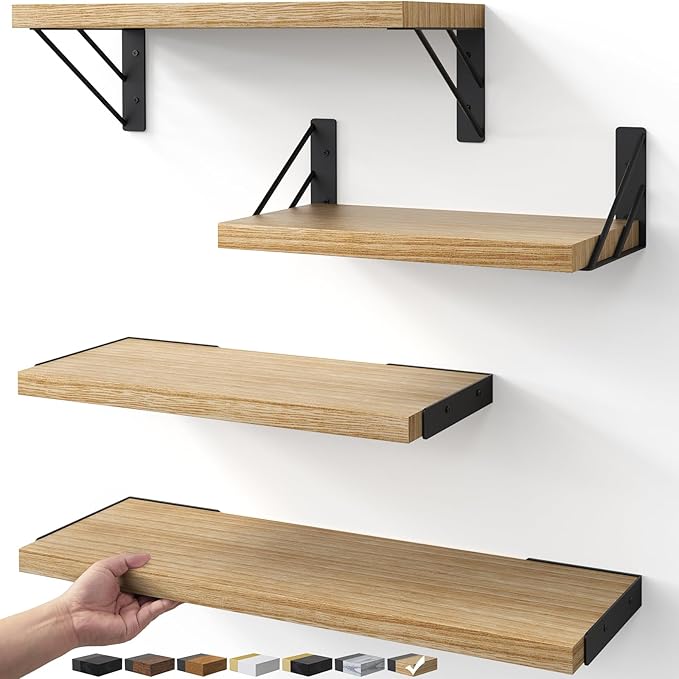 BAYKA Wall Shelves for Bedroom Decor, Floating Wall Shelves for Living Room by BAYKA