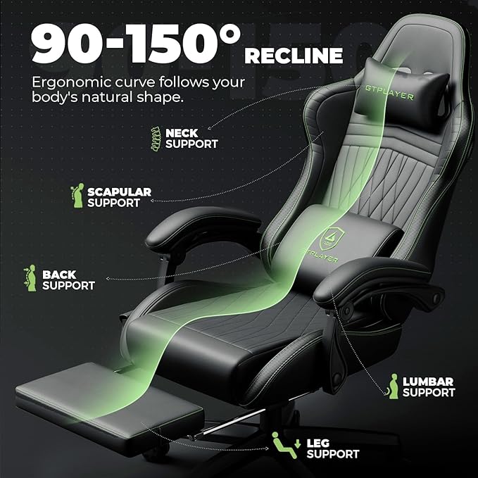 GTPLAYER ACE-PRO Music Gaming Chairs – Built-in Speakers, App Support & - Image 8