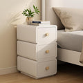 White Night Stand, Narrow Nightstand by AQIMUELE-Solidwoodfurniture