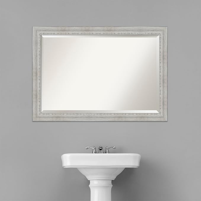 Amanti Art White Bathroom Mirror - Image 6
