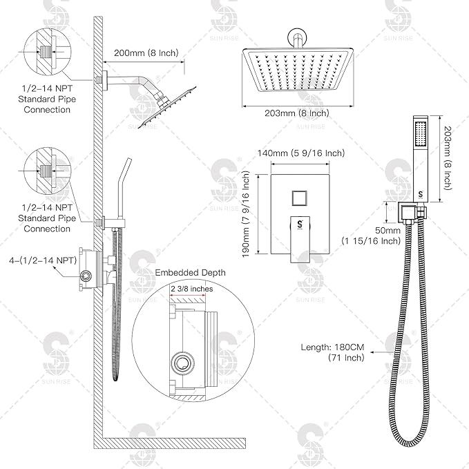 SR SUN RISE Shower Faucet - Image 7