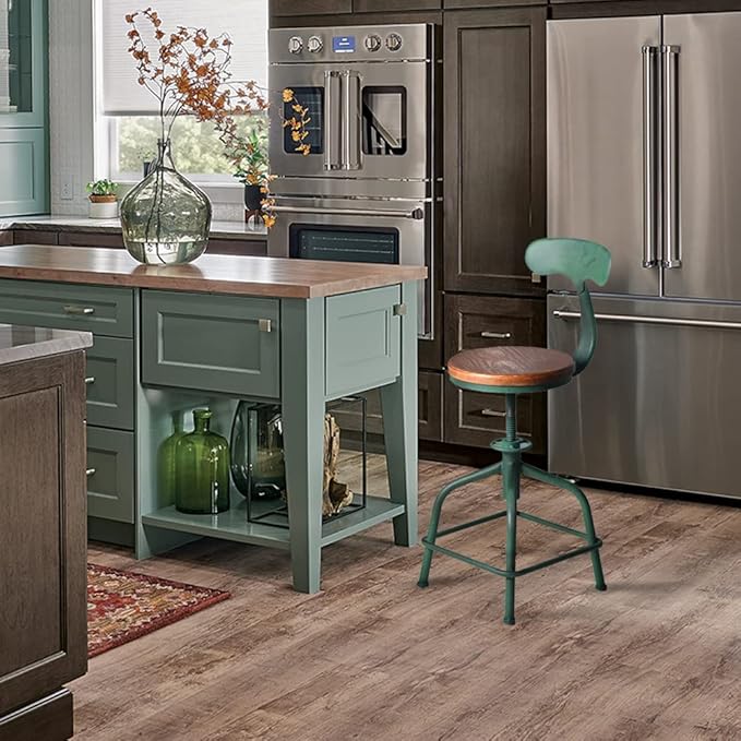 Topower Farmhouse Kitchen Stool, Industrial Counter Stool, Kitchen Deco Round - Image 8
