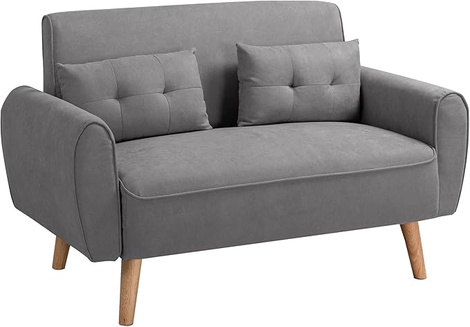 Shintenchi Small Modern Loveseat Couch Sofa, Mid Century Fabric Upholstered - Image 7