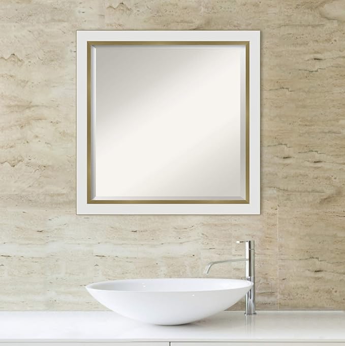 Amanti Art White Bathroom Mirror - Image 5