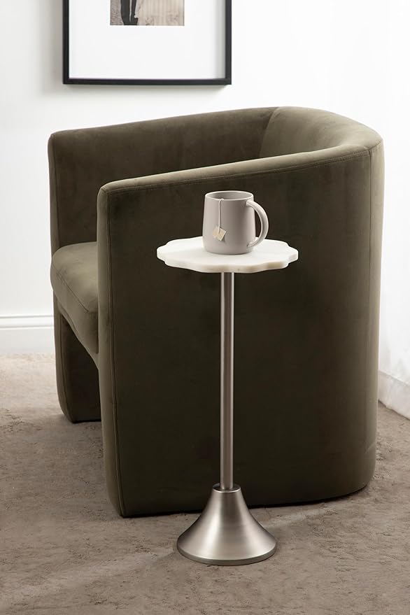 Kate and Laurel Sanzo Modern Pedestal Drink Table, Decorative End Table - Image 4
