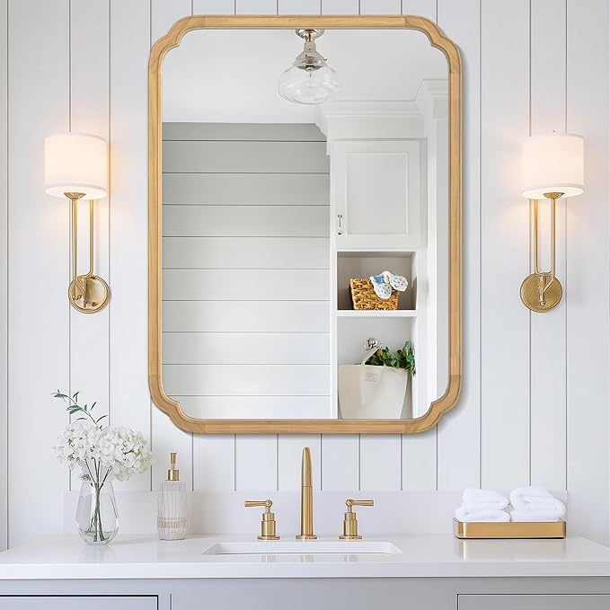 WallBeyond 30" x 40" Rounded Corner Arch Wall Mirror by WallBeyond