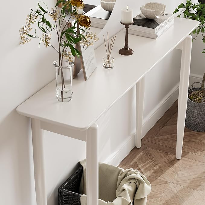 Wood Console Table Walnut Entryway Table, Thin Console Table, Sofa Tables - Image 6