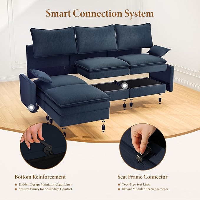 Vesgantti Large Modular Sectional Sofa, Big Comfy Cloud Couch - Image 5