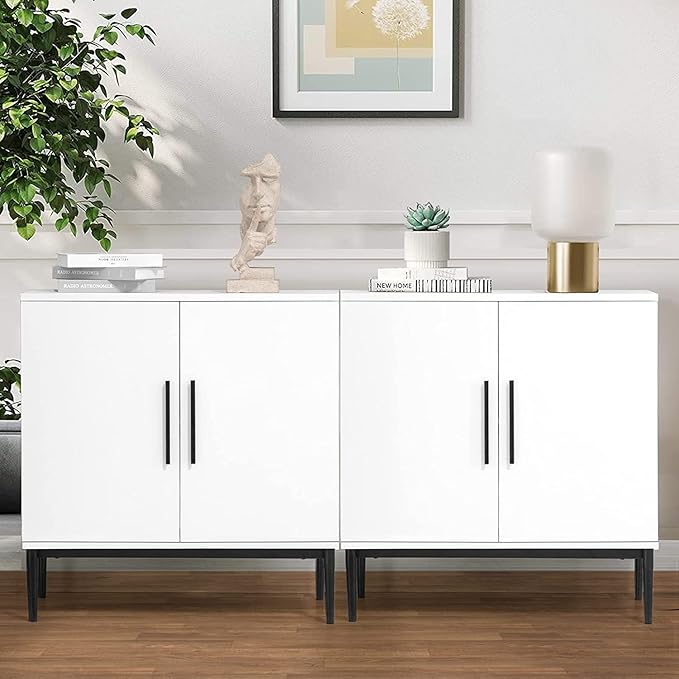 KFO Storage Cabinet with Doors, Modern Free Standing Cabinet, Sideboard with - Image 7