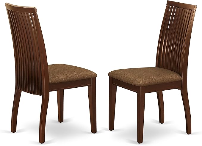 East West Furniture HBIP3-MAH-C 3 Piece Dining Room Furniture Set Contains a - Image 4