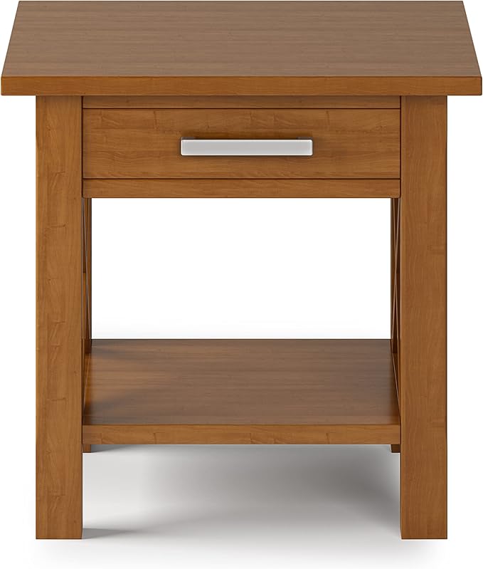 SIMPLIHOME Kitchener SOLID WOOD 21 inch Wide Square Contemporary End Side Table - Image 5