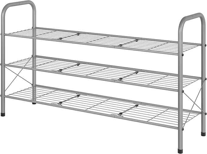 Hoctieon 3 Tier Mesh Style Shoe Rack, Entryway Shoe Shelf, Shoe Storage - Image 8