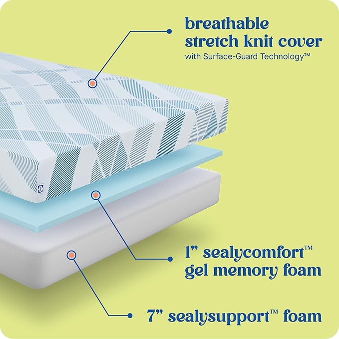 Sealy Dreamlife 8” Foam Mattress-in-a-Box, Twin XL, SealyComfort Gel Memory Foam - Image 5