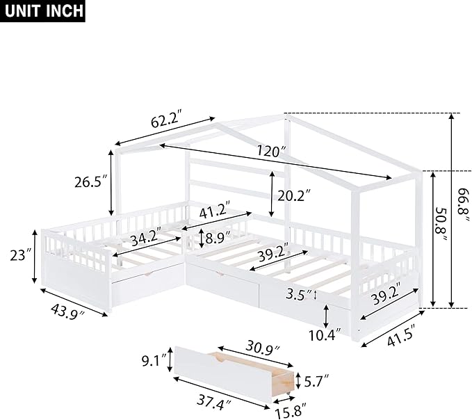 Twin Size House Platform Bed - Image 2