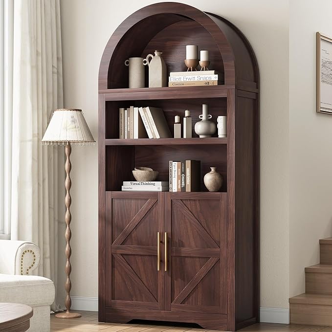 Arched Bookshelf Bookcase China Pantry Storage Cabinet by JOCOEVOL