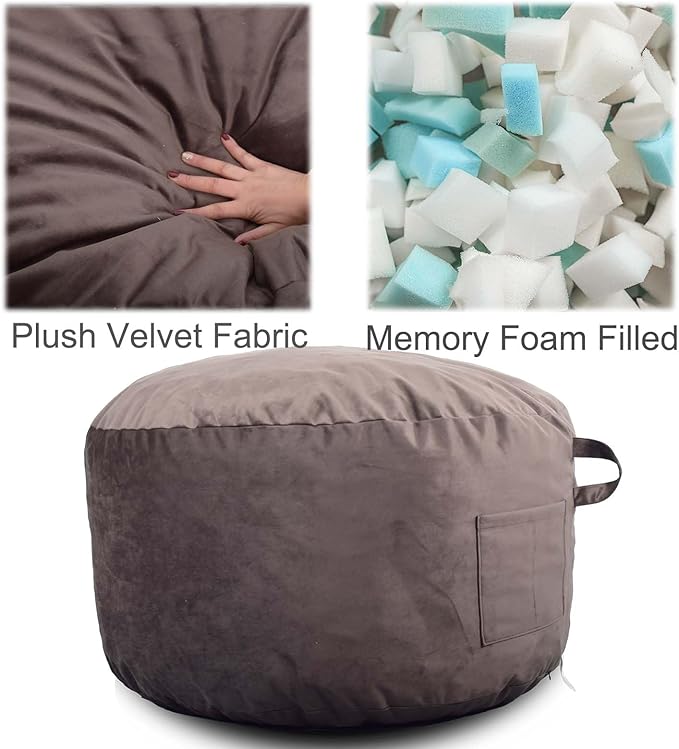 Bean Bag Chairs, Memory Foam Stuffing Bean Bag Chair - Image 2