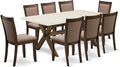 East West Furniture X727MZ748-9 9 Piece Dining Table Set Includes a Rectangle by EastWestFurniture