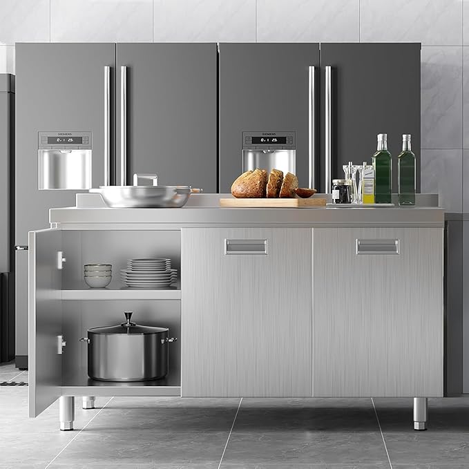 ZZV 59 inch Stainless Steel Prep Table - Image 3