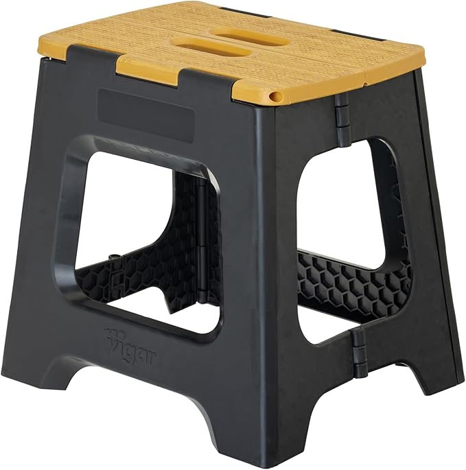 Vigar Compact Step Stool Foldable, 12-1/2-inch Step Stools by VIGAR