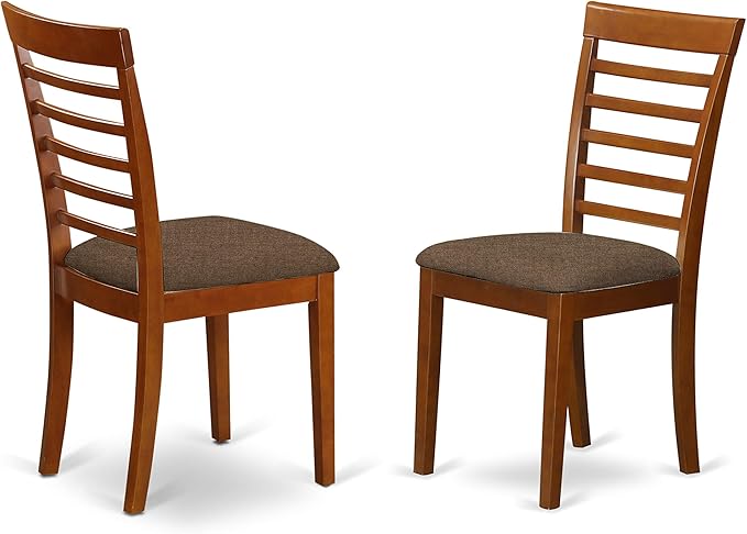 East West Furniture DLML5-SBR-C 5 Piece Dinette Set - Image 5