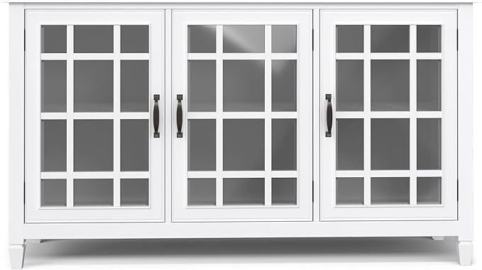 SIMPLIHOME Connaught SOLID WOOD 60 inch Wide Traditional Wide Storage Cabinet - Image 6