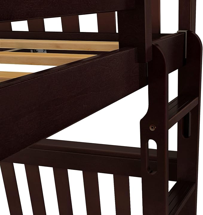 Max & Lily Bunk Bed Twin over Twin, Solid Wood Bunk Bed Frame - Image 7