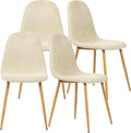 FurnitureR Dining Chairs Set of 4, Upholstered Chenille Fabric Dining Room by FurnitureR