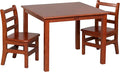 ECR4Kids 30in x 30in Square Hardwood Table and Chair Set, 12in Seat Height by ECR4Kids