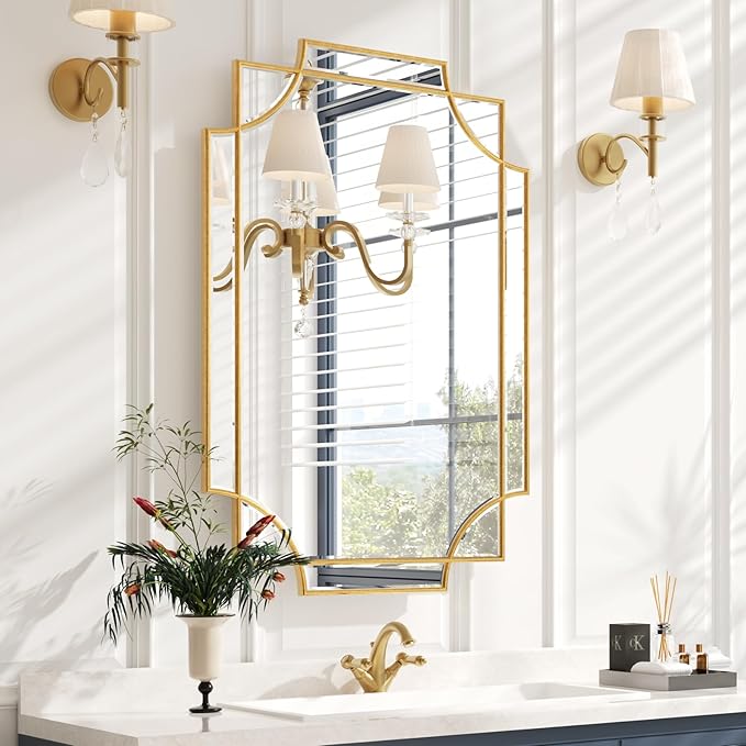 Kelly Miller Gold Bathroom Mirror by KellyMiller