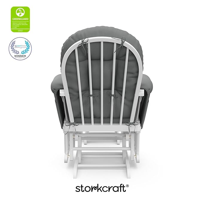 Storkcraft Premium Hoop Glider & Ottoman — GREENGUARD Gold Certified Nursery - Image 7