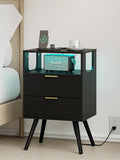 Nightstand, Modern Bedside Table by Leomonio
