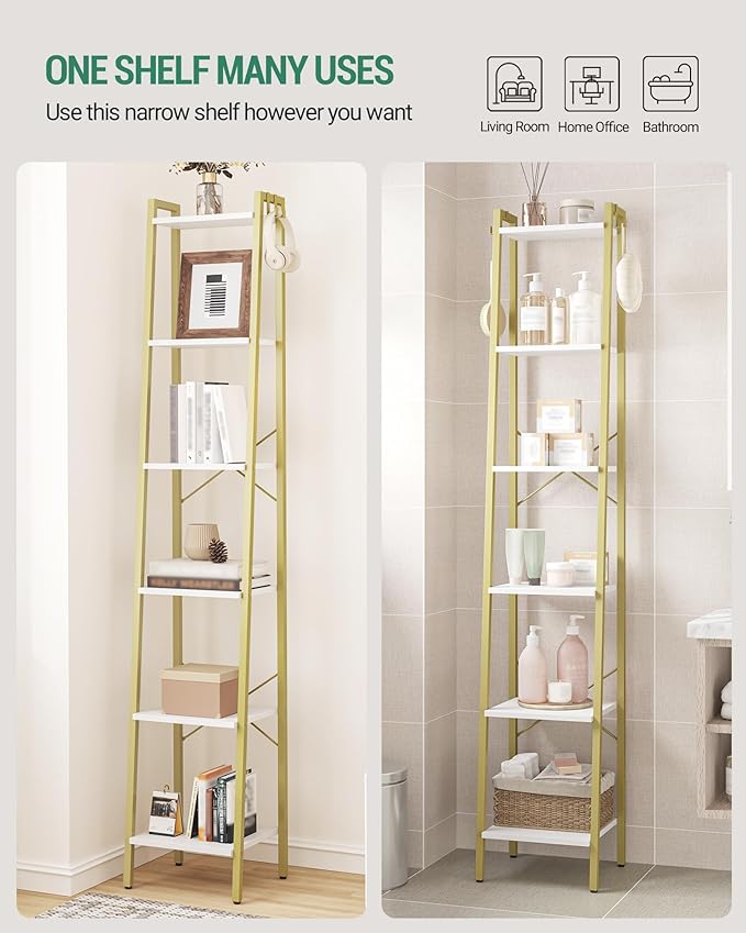 Ladder Shelf, Bookshelf Bookcase, Freestanding Corner Storage Shelve - Image 3