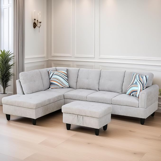 L Shaped Sectional Couches for Living Room, Modular Sectional Sofa - Image 7