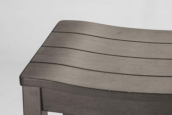 Hillsdale Furniture Fiddler Backless Saddle Bar Stool, Aged Gray - Image 5