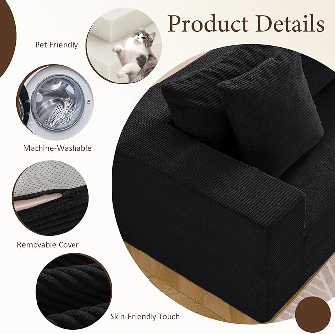 INGEROOM 108" Cloud Sectional Couch - Image 4