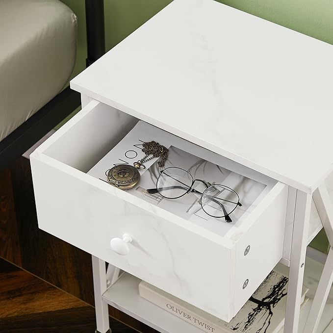 VECELO Nightstands Set of 2, Modern Bedside End Tables, Night Stands - Image 6