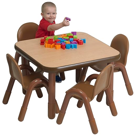 Children’s Factory Baseline Preschool 30" Square Table & Chair Set - Image 3